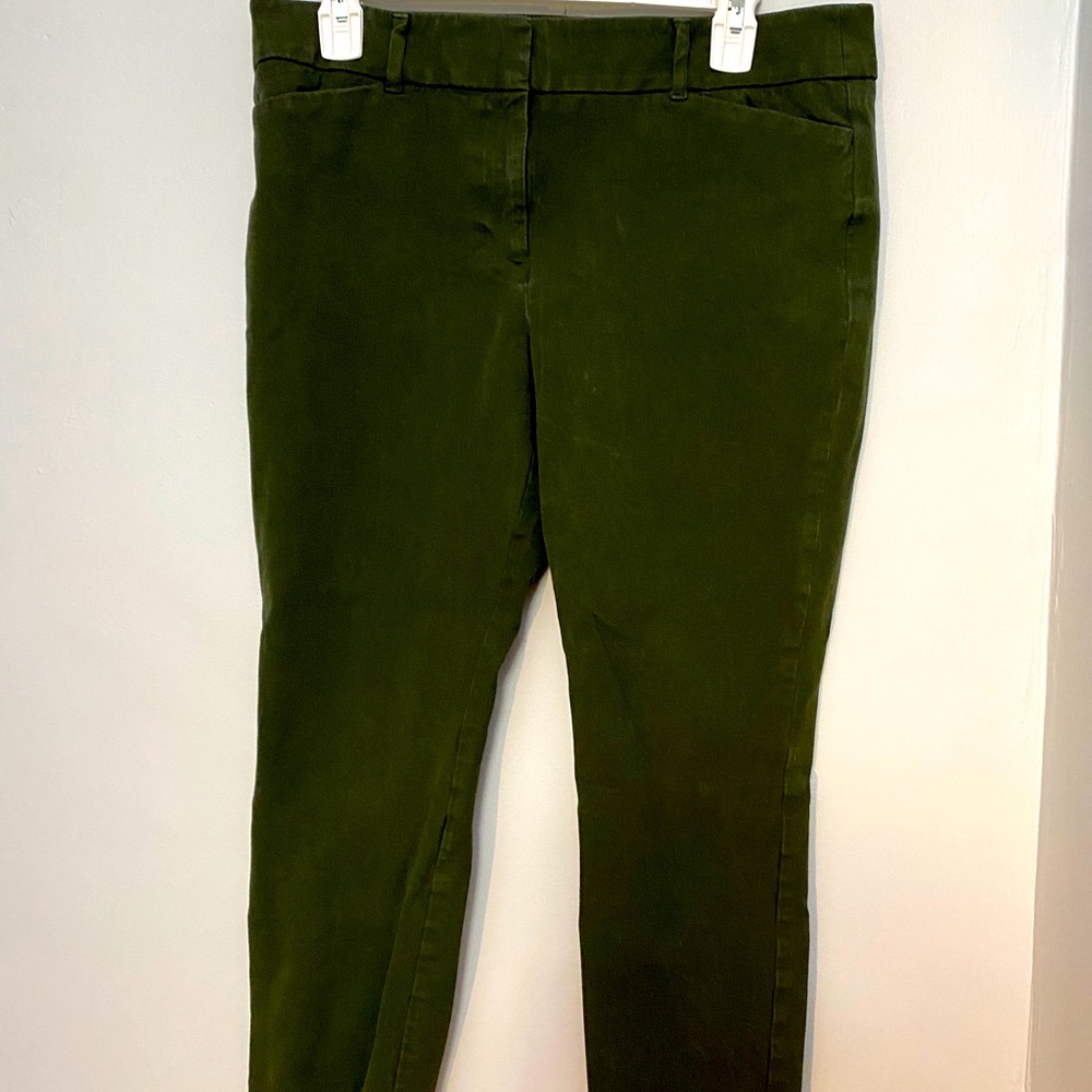 Petite Loft Outlet Size 12 Olive Green Pants View 4